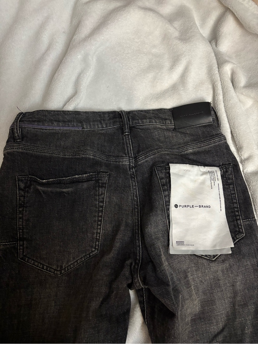 Purple Brand Men's Slim Straight Black Wash Jeans